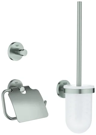 GROHE WC-Set 3 in 1 Essentials 40407 supersteel, 40407DC1 40407DC1