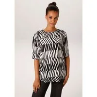 Aniston CASUAL Schlupfbluse mit extravagantem Streifenmuster