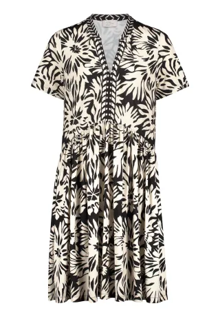 Robe Légère - Jerseykleid schwarz/weiß - Gr. - 40