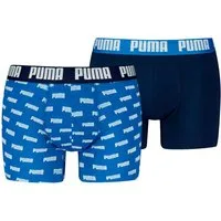 PUMA Boxershorts PUMA MEN EVERYDAY LOGO PRINT BOXERS 2P (2er Pack) 1x uni und 1x allover Logodruck