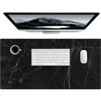 MuchoWow Gaming Mauspad Marmor - Schwarz (1-St), Gaming Mauspad XXL, Schreibtischunterlage, Desk Mat Groß, 80x40 cm