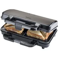 bestron Sandwichmaker ASM90XL, 900 W, Abschaltautomatik, hitzebeständiges Gehäuse, Antihaftbeschichtung