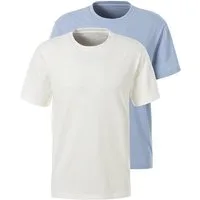 John Devin T-Shirt mit Slub-Garn Struktur (Packung, 2-tlg., 2er-Pack) aus leichter, strukturierter Baumwollqualität - im 2er-Sparpack