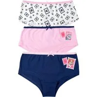 PAW PATROL Slip Kinder Unterhose Unterwäsche Rosa/Weiß/Blau (3er Pack)