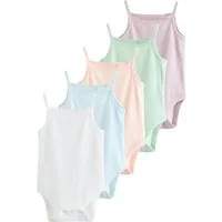 Next Body 5 x Einfarbiges Babytop und Bodys 100 % Baumwolle (5-tlg)
