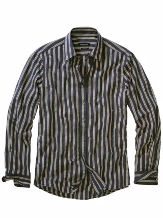 Mey & Edlich Herren Mondschein-Hemd Schwarz 100 % Baumwolle