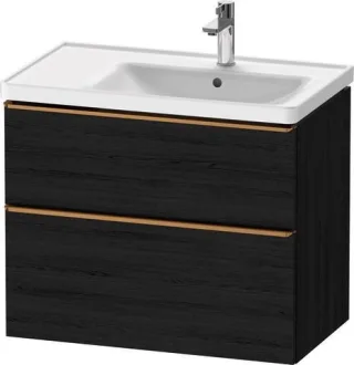 Duravit D-Neo Waschtischunterbau wandhängend Eiche Schwarz Matt 784x452x625 mm - DE4358004160000 DE4358004160000