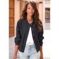 LASCANA Bomberjacke in Stepp-Optik mit Druckknopfleiste und breiten Bündchen Übergangsjacke, Frühjahrsjacke, Shirtjacke mit Steppungen, casual