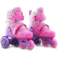 CITYSPORTS Rollschuhe Verstellbar Inliner Leucht Inlineskates für Mädchen/Jungen, mit Leuchtenden Rädern,Geschenke für Mädchen/Jungen