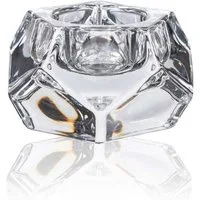 Sandra Rich Teelichthalter Teelichthalter "Shine Diamond", Teelichtglas Windlicht aus Glas Eckig