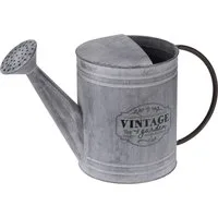 Koopman Gießkanne Zinkkanne Metallkanne Dekokanne Wasserkanne Vintage 41x18x25cm (Stück, 1-tlg., Packung), Retro-Design, Dekoobjekt, Metall, Zinkbeschichtet, Grau