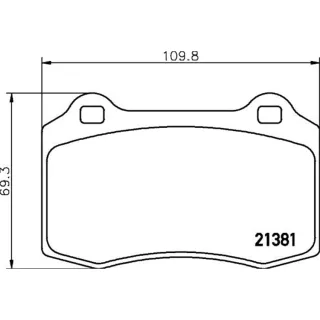 Hella Bremsbel?ge hinten Citroen DS Jaguar Lotus Peugeot Seat Volvo