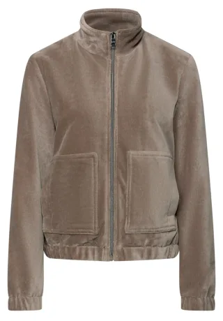 Street One - Cordjacke mit Zipper braun - Gr. - 44