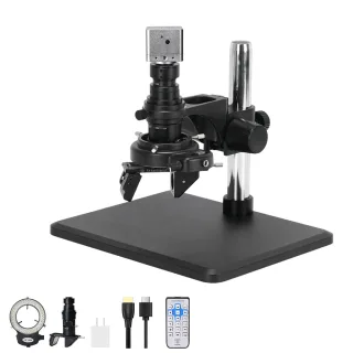 HAYEAR HY-6120s Real 4K UHD 3D Microscope Camera 7- 200X Parfocal Lens Industrial Electronic Digital Microscope for Phon