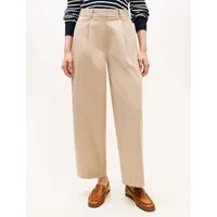 Tommy Hilfiger Chinohose COTTON BARREL PLEATED CHINO Baumwollmix, Mid Rise, Tapered