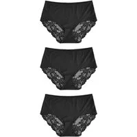 Next Slip 3er-Pack Nahtlose Slips mit Spitze, Midi (3-St)