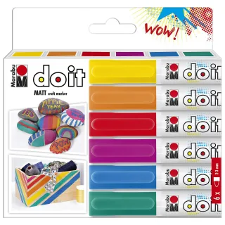 Marabu Do It Acrylstifte "Starterpack", Stärke: 2–3 mm, 6 Stifte