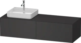 Duravit White Tulip Konsolenwaschtischunterbau wandhängend Graphit Seidenmatt 1300x550x408 mm - WT48 WT4864L58580000