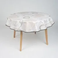 laro Tischdecke 160cm runde Wachstuchtischdecke Saum-Eingefasst