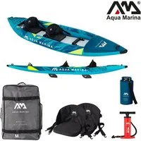 Aqua Marina Tourenkajak Aqua Marina STEAM 412 Kayak Set 2 Personen aufblasbar Kanu Boot