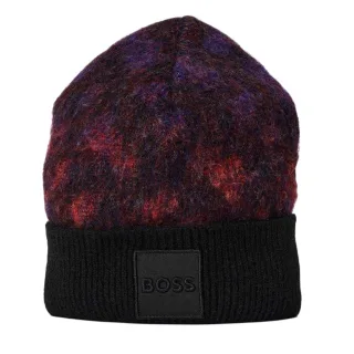 Boss - "Miracolo" Mütze für Herren/Damen Unisex, gerippt (Schwarz)