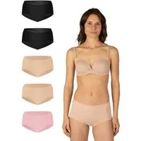 Elsie Taillenslip mit Spitze Unterhosen Damen Hüftslip aus Baumwolle mit Stretch (Packung, 5-St., 5er-Pack) unsichtbar unter deiner Kleidung - Hohe Taille Slip Damen