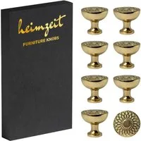 heimzeit Möbelgriff heimzeit Möbelknöpfe Urban - 8 Stück (Set), für Schubladen, Türen und Kommoden, inkl. Schraube