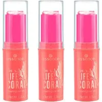 Essence Rouge live LIFE in CORAL blushlighter stick, 3-tlg., mit cremiger Textur