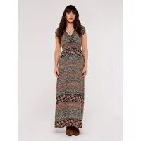 Apricot Maxikleid Sommerliches Maxikleid mit gesmokter Taille