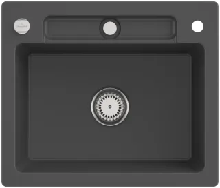 Villeroy & Boch Einbauspüle Siluet 60 S 600x510mm Exc-Garn. aus TitanCeram Graphite cplus, 334602i4 334602i4
