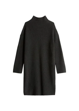 Marc OPolo Casual - Strickkleid loose Coal Grey Melange - Gr. - S