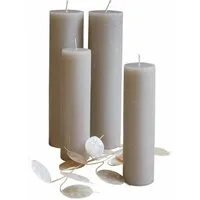Mirabeau Stumpenkerze Kerze 4er Set Avinal taupe (4er Set, 4er Set), none