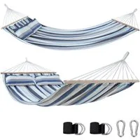 yourGEAR Stabhängematte Kauai Aqua Hängematte mit Stangen 240x160cm 300kg Kissen Befestigung