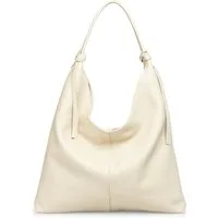 Caspar Schultertasche Lässige Leder Shopper große Damen Tasche - PREMIUM LINE- Modell No.817, leicht, elegant & unempfindlich - 100% Echtleder - Handmade in Italy