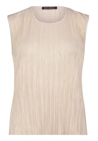 Betty Barclay - Ärmelloses Plissee-Top beige - Gr. - 38