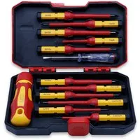 CCLIFE Schraubendreher Isolierter Schraubendreher VDE Magnetische Schraubenzieher, (13 St)