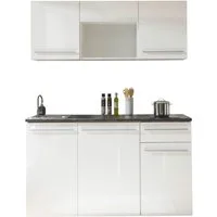 BASIC by Balculina Pantryküche Jazz Singleküche, Breite 160 cm, wahlweise mit E-Geräten und Mikrowelle