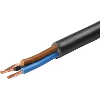 HERTH&BUSS Elektroleitung, leicht, H03VV-F, PVC, 50m schwarz - 51275736000