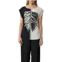 s.Oliver BLACK LABEL T-Shirt mit floralem Print, im Colorblocking-Style