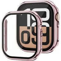 MSM Smartwatch-Hülle Hülle für Apple Watch Series 10 Case 42mm 46mm Display Schutzglas 9H