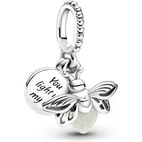 Pandora Bead 799352C01, Silber Charm-Anhänger Leuchtendes Glühwürmchen