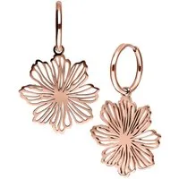Wildcat Paar Ohrhänger Fine Flower Hoops - Roségold, Chirurgenstahl 316L - wasserfest, langlebig, hautverträglich
