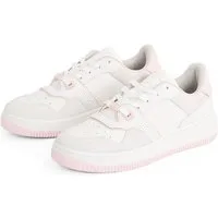 Tommy Jeans TJW RETRO BASKET WASHED SUEDE Plateausneaker, Freizeitschuh, Halbschuh, Schnürschuh im Basket Look
