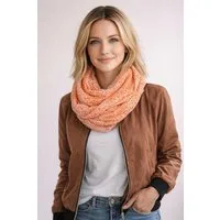 Ella Jonte Loop, Leichter Rundschal mit Tupfen-Muster in Orange oder Blau