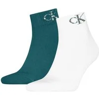 Calvin Klein Jeans Kurzsocken CKJ MEN QUARTER 2P MONOGRAM (2 Paar) mit dezenter Logostickerei, komfortable Frotteesohle