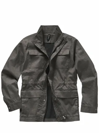 Mey & Edlich Herren Fieldjacket Sandrift Braun 100 % Leinen
