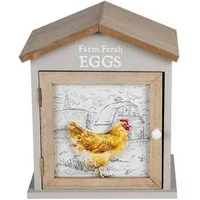 Clayre & Eef Eierkorb Clayre & Eef 6H2060 Eierschrank Haus Braun 19x13x23 cm