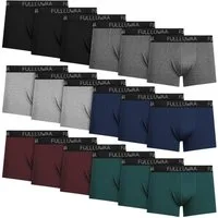 Fullluwaa Boxershorts Boxer Herren Männer Unterhosen Baumwolle (Set, 18-St) gute Passform durch elastische Baumwollqualität, Komfortbund