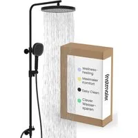 instmaier Duschsystem Cleo, 3 Strahlart(en), Große Regendusche mit Design-Handbrause