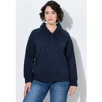 Ulla Popken Sweatjacke Sweatjacke Kapuze Kängurutasche Langarm